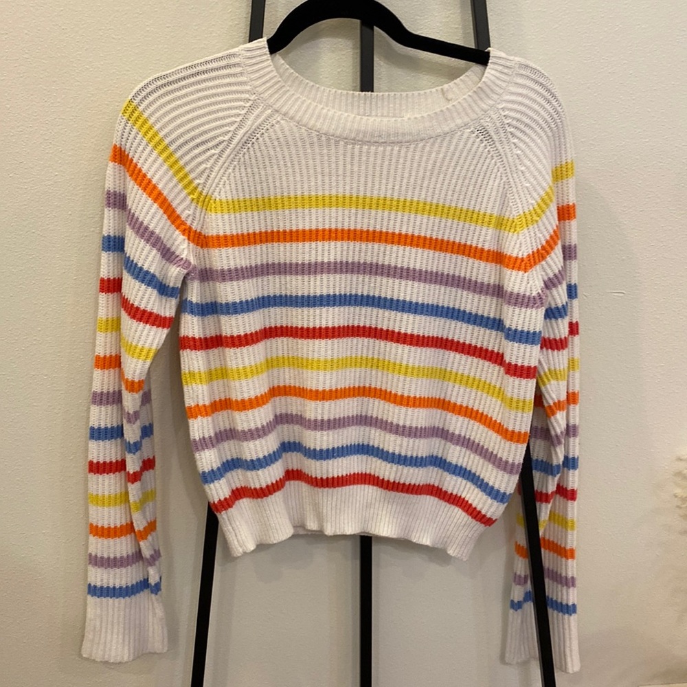Rainbow stripe English Factory sweater!